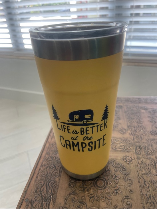Other - Insulated Yellow Campsite Tumbler - Unbranded